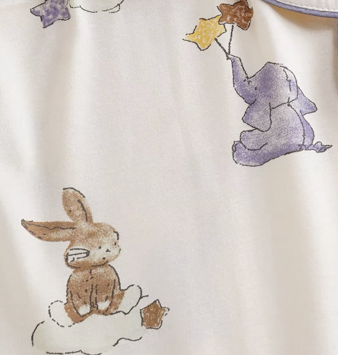 Cute Cartoon Cotton Pajama Set for Women Summer Short Sleeve Loungewear Two-Piece Sleepwear Set